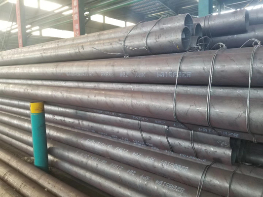 Round Seamless Carbon Steel Pipe Tube 18 22 Inch Ss400 A106 0.6 Mm